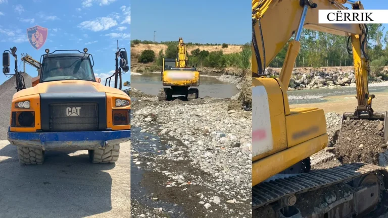 Gërryerja e lumit Devoll në Cërrik, arrestohen tre persona Gërryerja e lumit Devoll në Cërrik, arrestohen tre persona