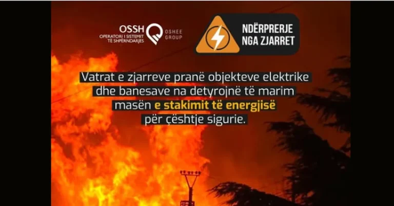 Zjarr pranë Manastirit në Sarandë, u ndërpre energjia në Ksamil